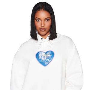 I.AM.GIA HARMONY HOODIE OS WHITE NEW IN PACKAGING